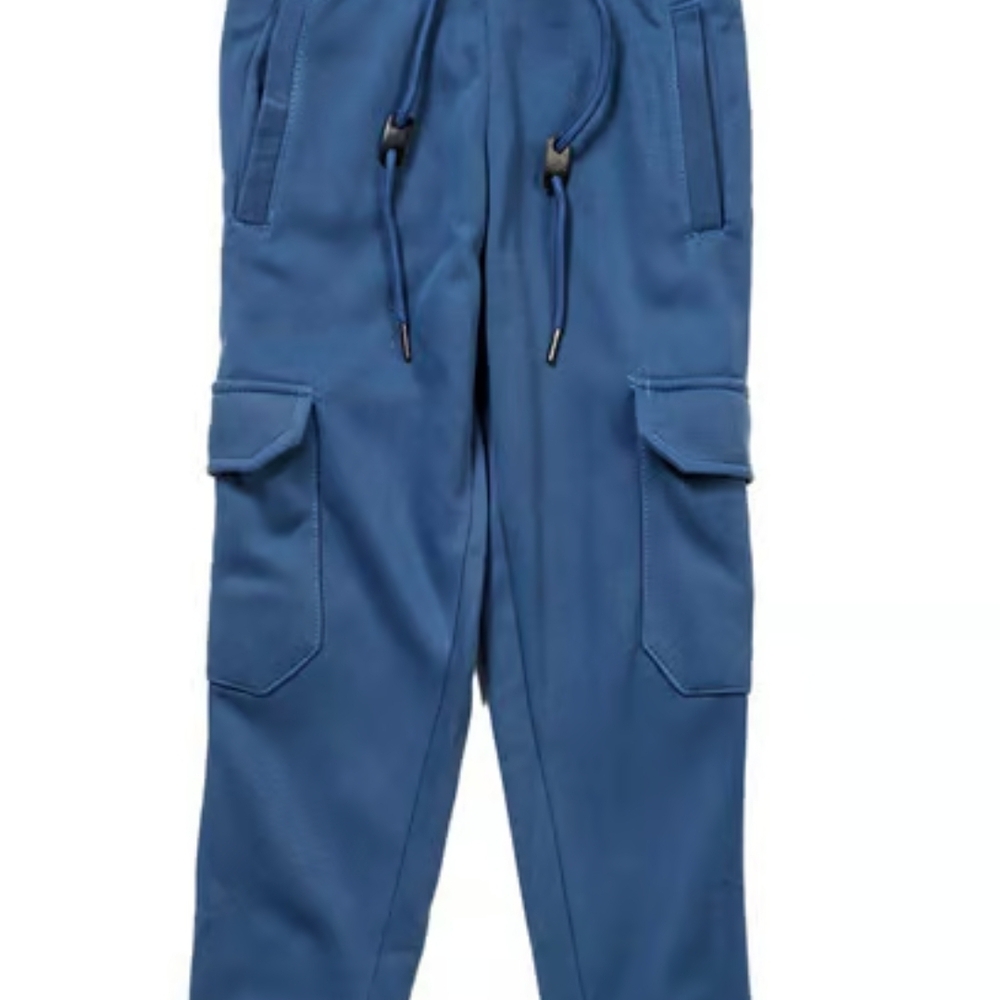 Kids Blue Cargo Pants